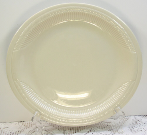 Shenango China Restaurant Ware White Rib Eye Pattern Oval Plate 10x11 