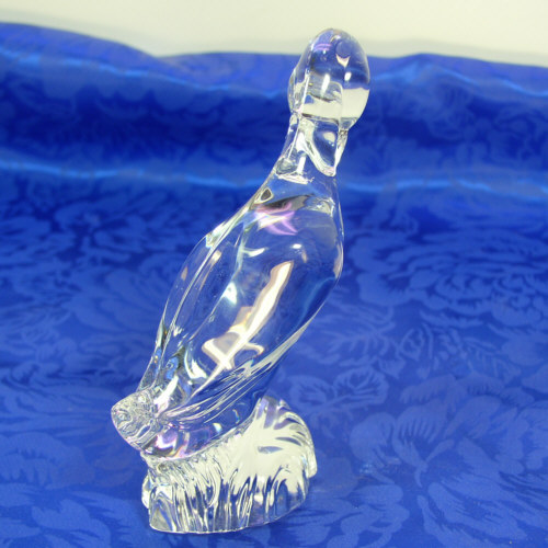 Daum France Crystal Glass Duck Figurine Paperweight Bird/Fowl Hunting 