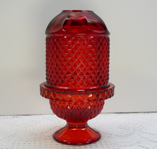 Viking Art Glass Persimmon Ruby Votive Candle Holders Candlesticks