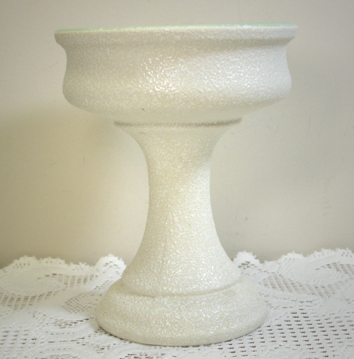   /CC Originals Pottery White Stucco Tall Pedestal Planter/Vase  