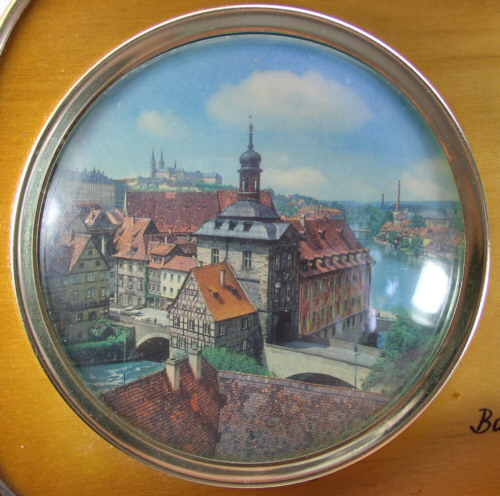   Wood Wooden Souvenir Thermometer Bamberg Germany Altes Rathaus